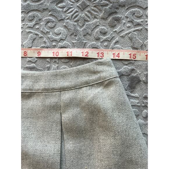Julie Brown Gray Silver Holiday Pleated Wool Blend Skirt 4 - Picture 9 of 10